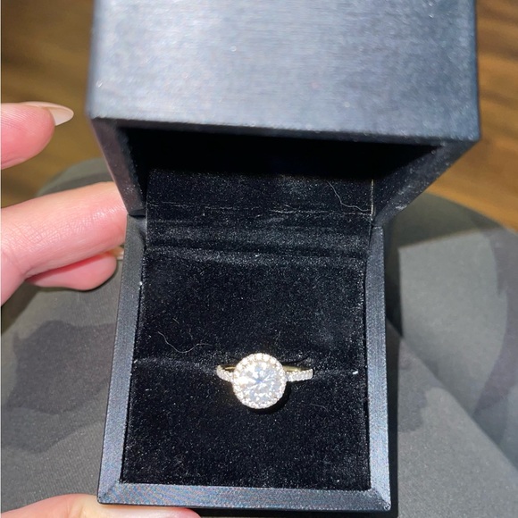 The Tender Riddle Moissanite Engagement Ring Yellow Gold size 8.5 - Picture 11 of 17